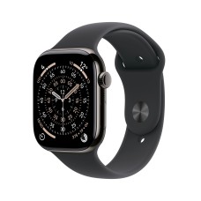 Apple Watch Series 11 GPS + Cellular 42mm Titanium Slate Sport Band Black S/M