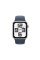 Розумний годинник Apple Watch SE GPS + корпус Cellular 44 мм, алюміній, сріблястий спортивний ремінець, джинсовий M/L