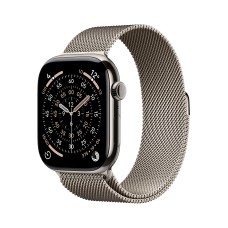 Apple Watch Series 11 GPS + Cellular 46mm Titanium Natural Milanese Loop Natural S/M