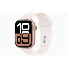 Apple Watch Series 10 GPS 42-мм алюмінієвий спортивний ремінець із рожевого золота ніжно-рожевого кольору M/L