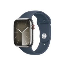 Apple Watch 9 45/Silver Steel/Storm Blue Sport Band M/L LTE