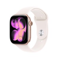 Apple Watch Series 11 GPS + Cellular 42mm Rose Gold Aluminum Sport Band Soft Pink S/M