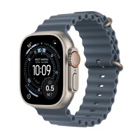 Apple Watch Ultra 3 GPS + Cellular Natural Titanium Gray 49mm Ocean navy blue Band