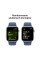 Смарт-годинник Apple Watch SE 2gen GPS, сріблястий алюмінієвий корпус 44 мм, спортивний ремінець Denim M/L