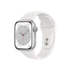 Apple Watch 8 41/сріблястий алюміній/білий спортивний GPS