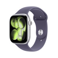Apple Watch Series 11 GPS + Cellular 42mm Aluminum Silver Sport Band Milky Purple S/M