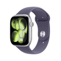 Apple Watch Series 11 GPS 46mm Aluminum Silver Sport Band Milky Purple M/L