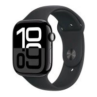 Смарт-годинник Apple Watch Series 10 GPS 46 мм спортивний ремінець з алюмінієвим оніксом чорний S/M