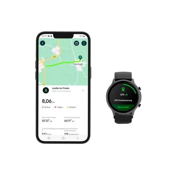 Смарт-годинник Hama Fit Watch 6910 46 мм із GPS, чорний