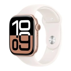 Смарт-годинник Apple Watch Series 10 з GPS, 42-мм алюмінієвий спортивний ремінець із рожевого золота ніжно-рожевого кольору M/L