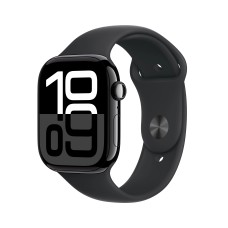Смарт-годинник Apple Watch Series 10 GPS 46 мм спортивний ремінець з алюмінієвим оніксом чорний M/L
