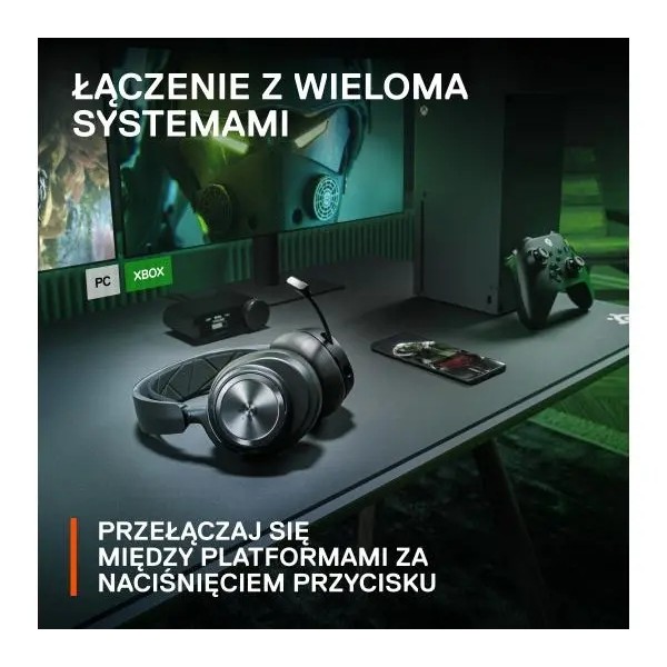 Бездротові навушники з мікрофоном SteelSeries Arctis Nova Pro X Wireless black