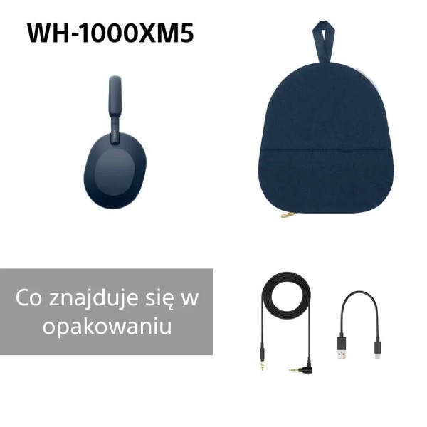 Бездротові навушники Sony WH-1000XM5 ANC Bluetooth 5.2 blue